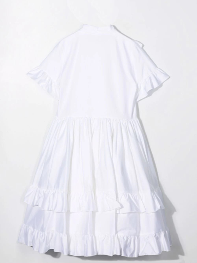 Shop Elie Saab Chemisier With Ruffles In White