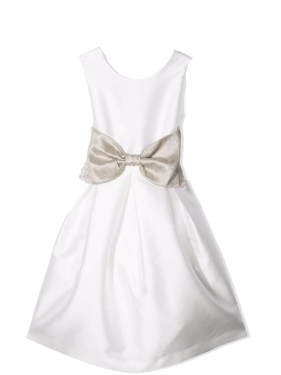 Shop La Stupenderia Ceremony Dress In Bianco-grigio