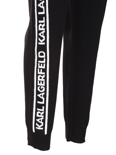 Shop Karl Lagerfeld Cashmere Jogging Pants In Nero
