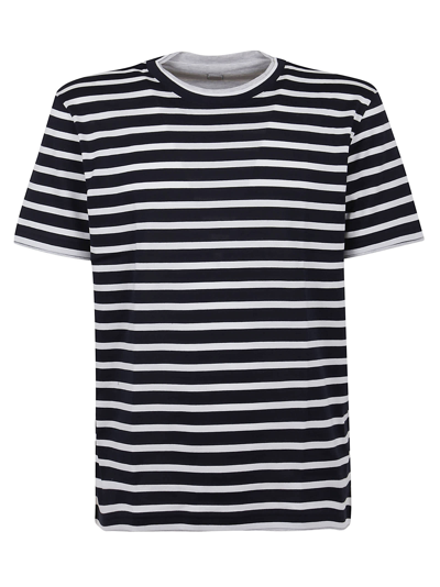 Shop Eleventy T-shirts In Blu/bianco
