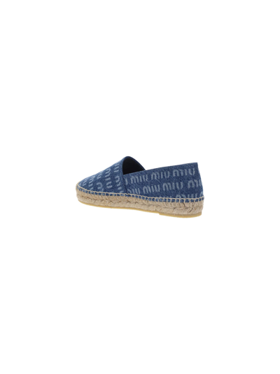 Shop Miu Miu Espadrilles Shoes In Light Blue