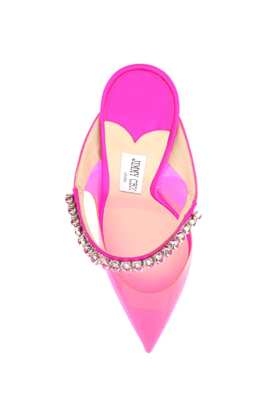 Shop Jimmy Choo Bing 100 Pvc Mules In Hot Pink