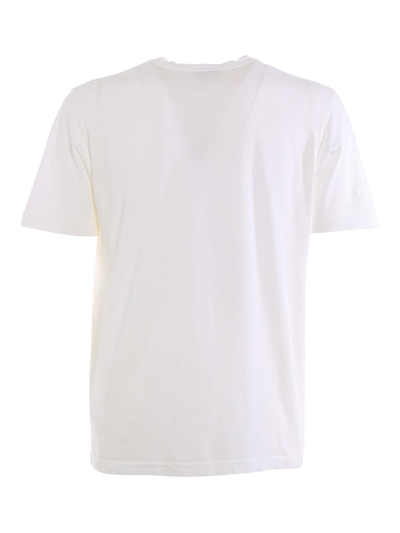 Shop Drumohr Tshirt Pocket In Bianco