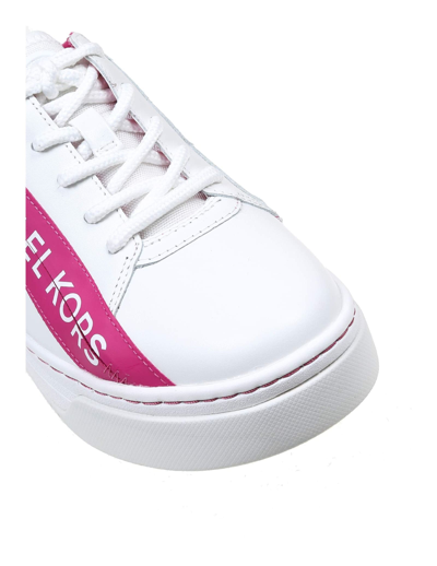 Shop Michael Michael Kors Alex Sneakers In Leather In Wild Berry