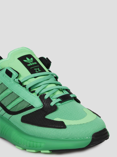 Shop Adidas Originals Zx 5k Boost Sneakers In Sescgr Scrgrn Cblack