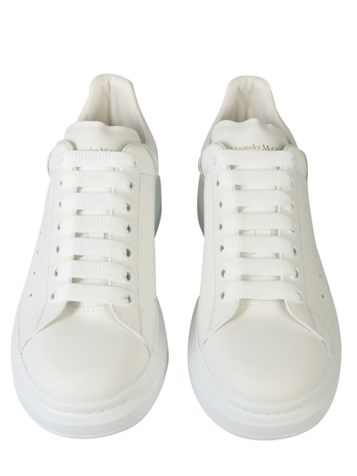 Alexander Mcqueen Men White Sneakers With Logo Lettering On The Rear And Oversize Rubber Sole In Lea In White