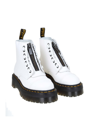 Shop Dr. Martens' Sinclair Boots In White Leather
