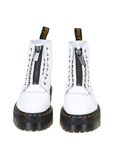 Shop Dr. Martens' Sinclair Boots In White Leather