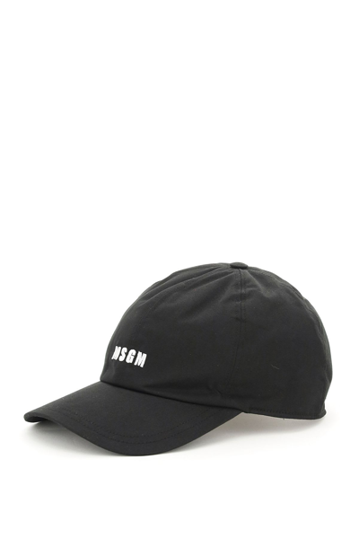 Shop Msgm Baseball Cap With Logo Embroidery