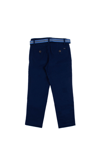 Shop Ralph Lauren Twill Flex Abrasion Slim-fit Trousers In Blue
