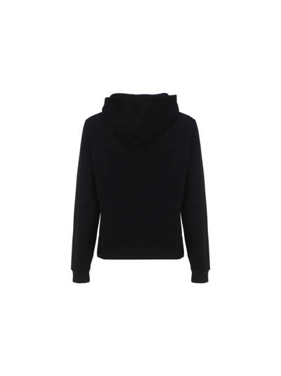 Shop Saint Laurent Decoupes Hoodie In Black