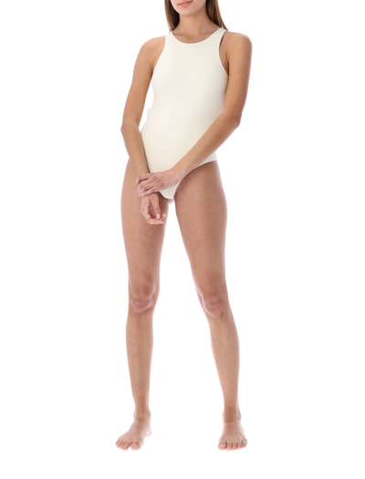 Shop Lido Quattordici Swimsuit In Ivory