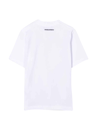 Shop Dsquared2 White Boy T-shirt In Bianco