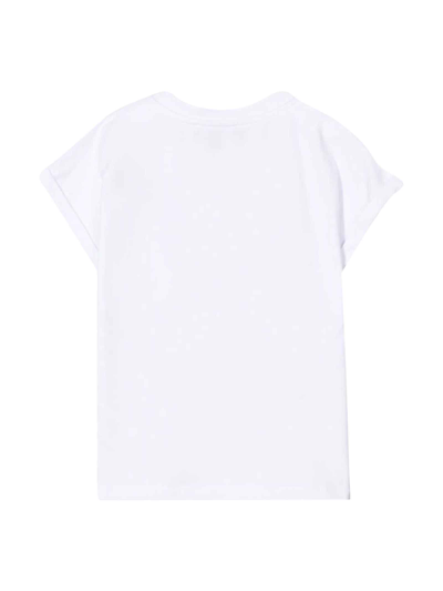 Shop Dkny Unisex White T-shirt In Bianco/rosso