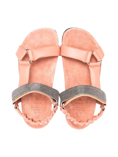 Shop Brunello Cucinelli Pink Girl Sandals In Rosa