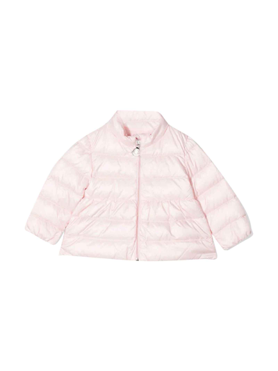 Shop Moncler Enfant Baby Girl Pink Down Jacket In Rosa