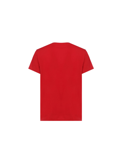 Shop Balmain Printed T-shirt In Rouge/noir