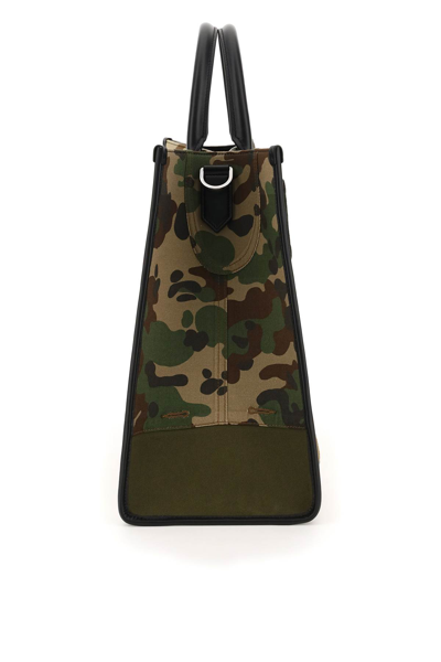 Shop Dolce & Gabbana Patchwork Camouflage Shopping Bag In Multicolor