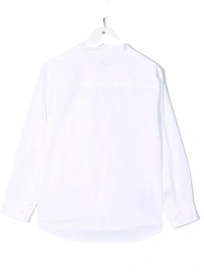 Shop Il Gufo White Cotton Shirt With Corena Collar In Bianco