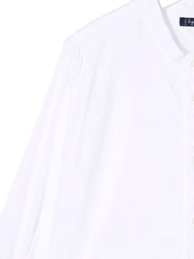 Shop Il Gufo White Cotton Shirt With Corena Collar In Bianco