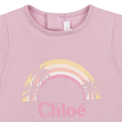 Shop Chloé T-shirt With Print In Malva
