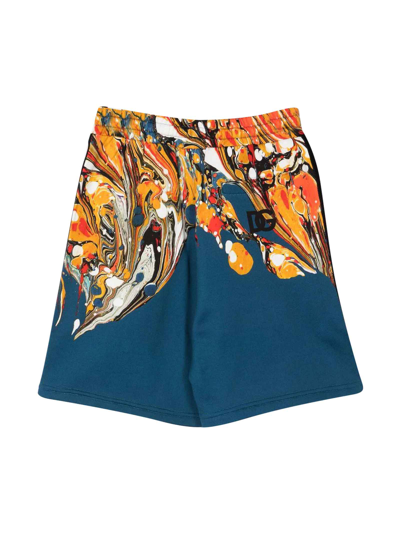 Shop Dolce & Gabbana Patterned Shorts In Arancio