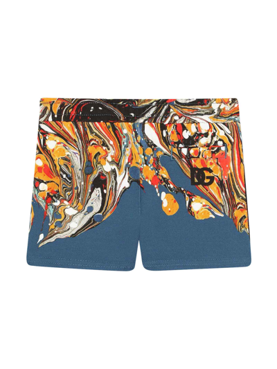 Shop Dolce & Gabbana Multicolor Print Bermuda Shorts Dolce&gabbana Kids In Arancio