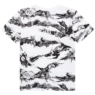 Shop Givenchy T-shirt With Print In Bianco/nero