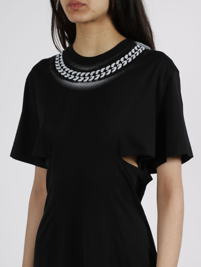 Givenchy Dress With 3d Chain Print In Black