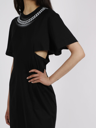 Givenchy Dress With 3d Chain Print In Black