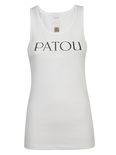 Shop Patou Printed Tank Top In Bianco