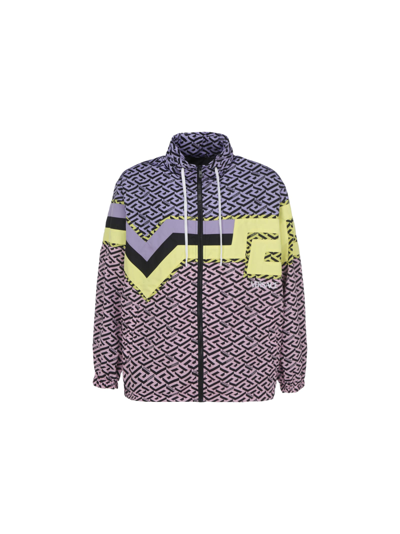Shop Versace Jacket In Viola