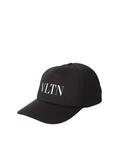 Shop Valentino Vltn Logo-print Baseball Cap In Nero