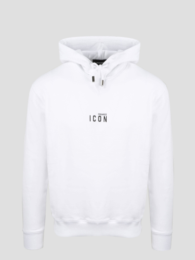 Dsquared2 Icon-print Pullover Hoodie In White
