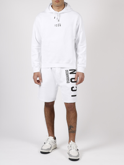 Dsquared2 Icon-print Pullover Hoodie In White