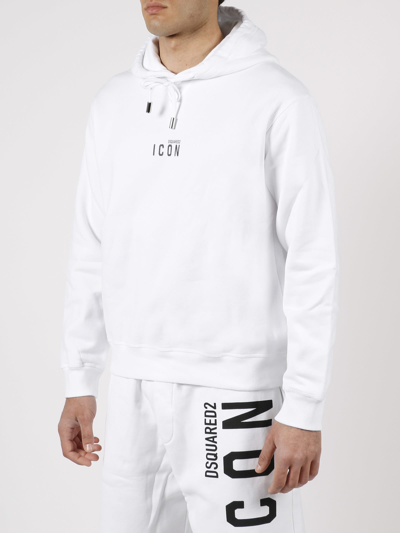 Dsquared2 Icon-print Pullover Hoodie In White