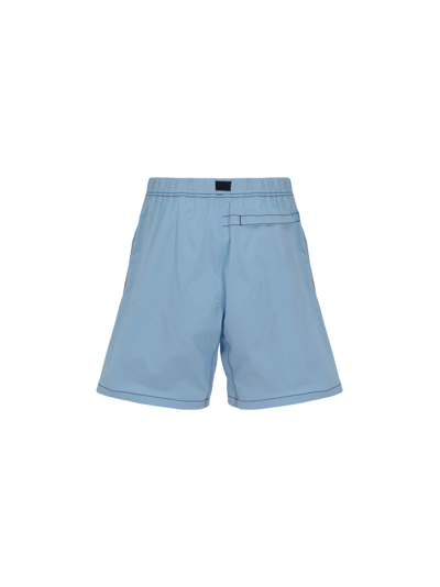 Shop Msgm Shorts In Light Blue