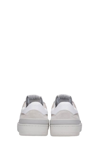 Shop Lanvin Clay Sneakers In White Leather In White/silver