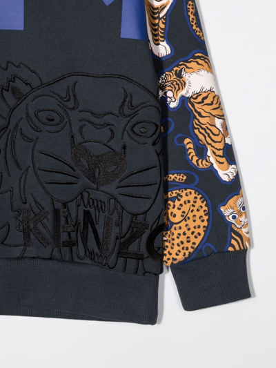 Shop Kenzo Sweatshirt With Print In Anthracite