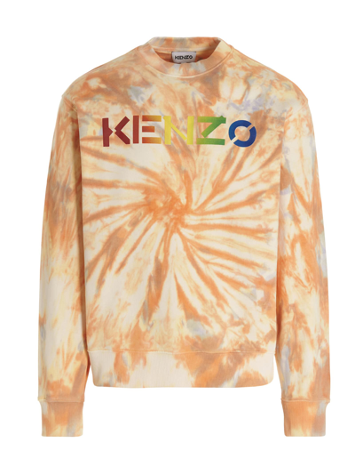 Shop Kenzo Logo Sweatshirt In Orange