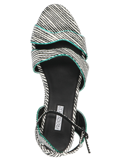 Shop Freelance Lill 15 Sandals In White/black