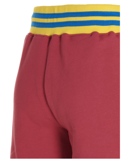Shop Moschino Logo Patch Shorts In Fuchsia