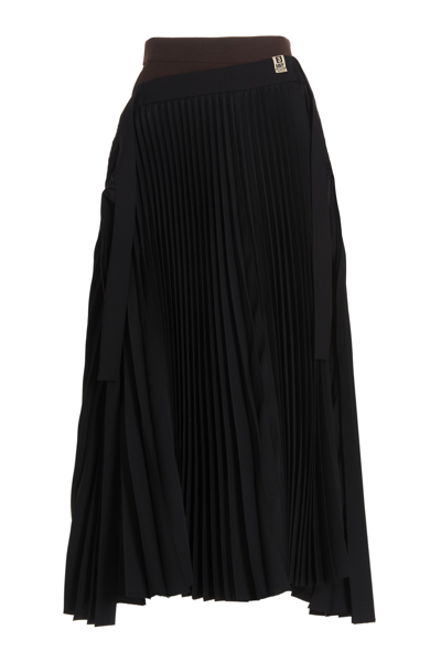 Shop Miharayasuhiro Pleated Skirt In Black