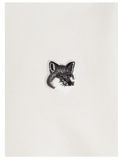 Shop Maison Kitsuné Grey Fox Hoodie In White