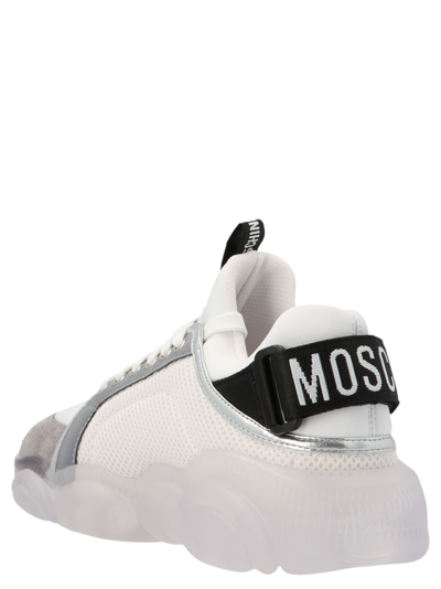 Shop Moschino Logo Band Sneakers In Multicolor