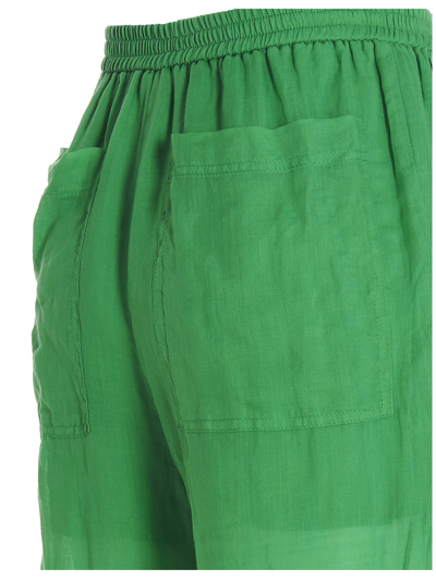 Shop Nude Linen Pants In Green