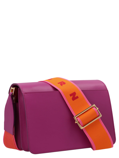 Shop Marni Trunk Midi Crossbody Bag In Purple