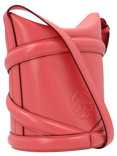 Shop Alexander Mcqueen The Curve Small Shoulder Bag In Pink