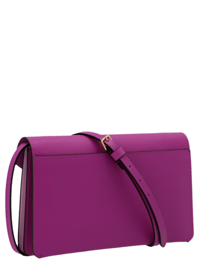 Shop Marni Compact 3 Pouch W/strap Crossbody Bag In Purple