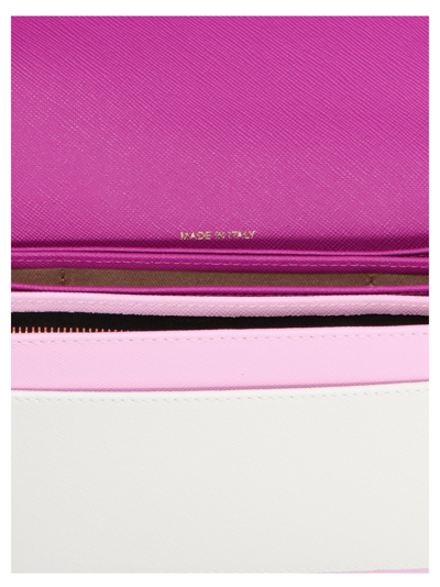 Shop Marni Compact 3 Pouch W/strap Crossbody Bag In Purple